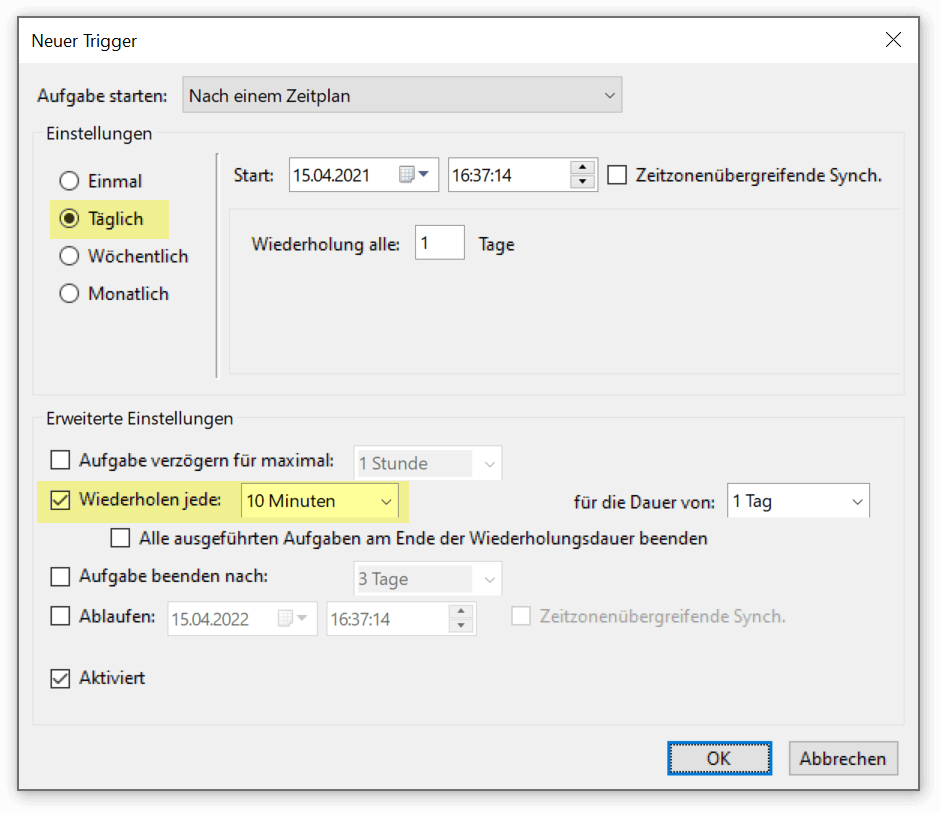 Tägliche Wiederholung Tägliche Wiederholung
