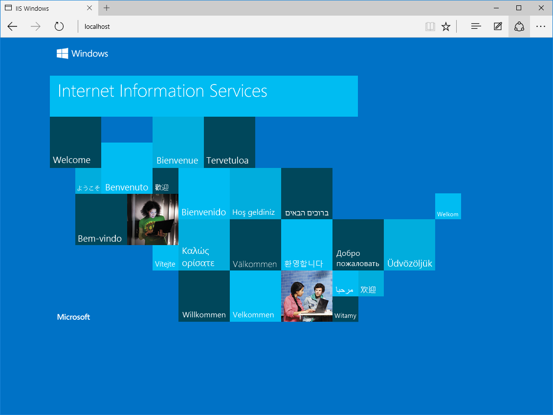 IIS 10-Standardwebseite