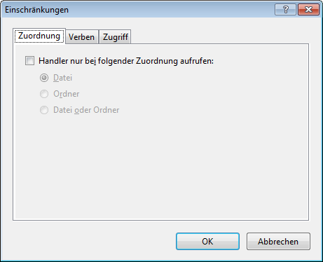 "Einschränkungen der Modulzuordnung"