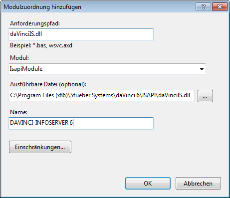Modulzuordnung hinzufügen
