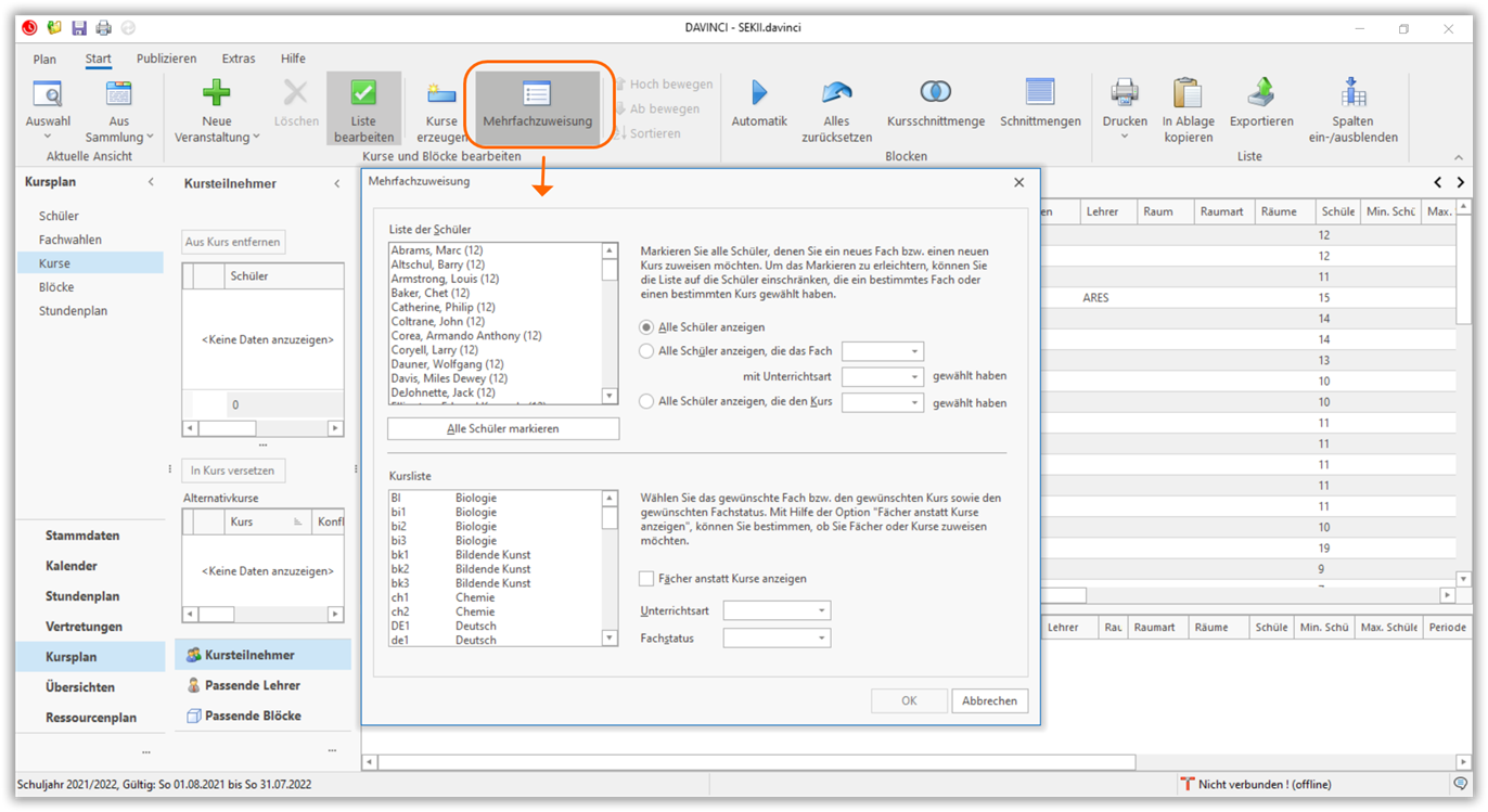 Mehrfachzuweisung Mehrfachzuweisung