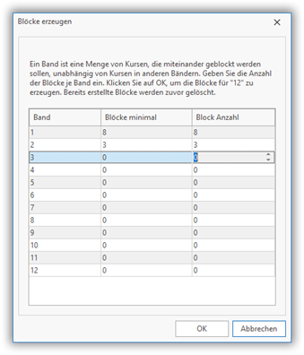 Blöcke erzeugen Blöcke erzeugen