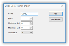 Block-Eigenschaften ändern Block-Eigenschaften ändern