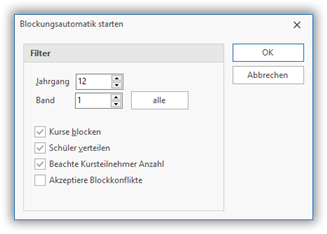 Blockungsautomatik Blockungsautomatik