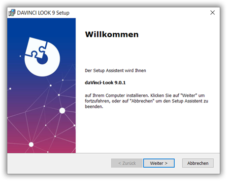 Start der Installation Start der Installation
