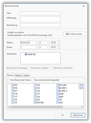 Raumbuchung Raumbuchung
