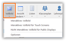 Vollbildmodus wählen Vollbildmodus wählen