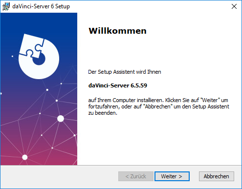 Start der Installation