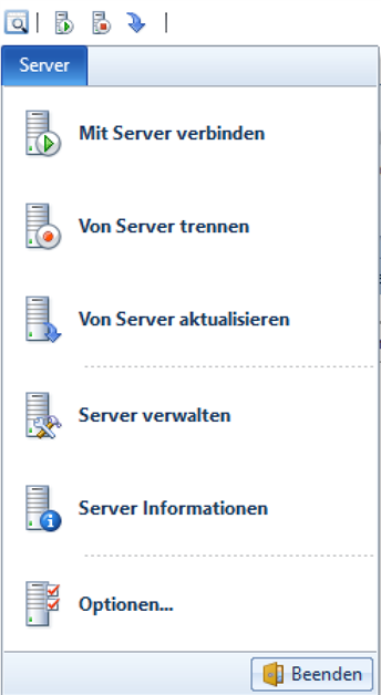Serververbindungen verwalten