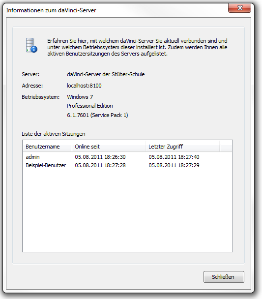 Server-Informationen