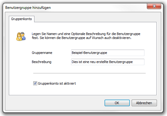 Eine neue Benutzergruppe hinzufügen