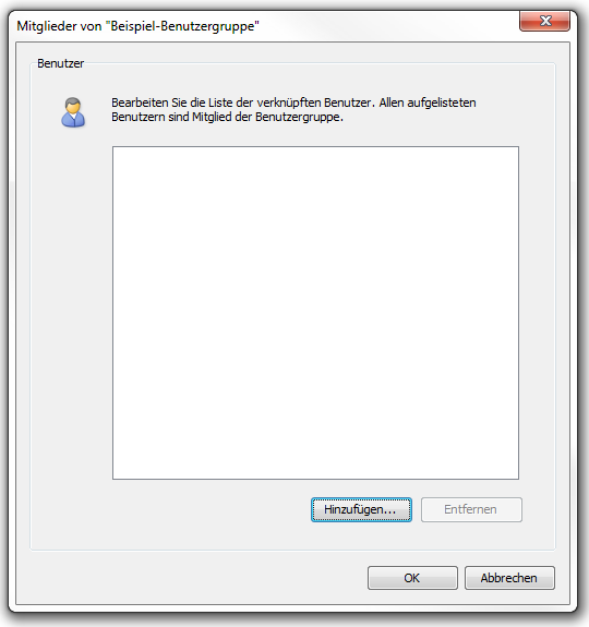 Die Mitgliederliste einer Benutzergruppe