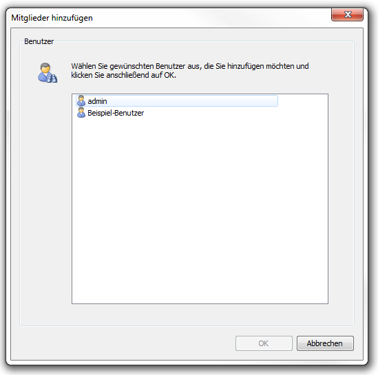 Einer Benutzergruppe Mitglieder hinzufügen