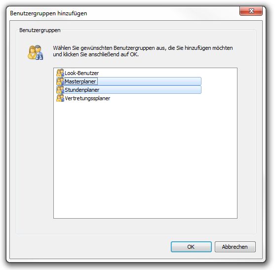 Hinzufügen von Benutzergruppen