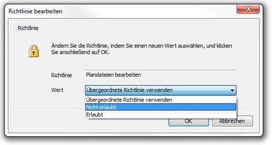 Bearbeiten einer Richtlinie