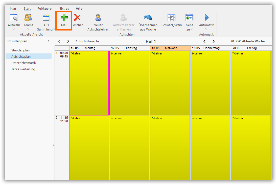 Aufsichtsautomatik Aufsichtsautomatik