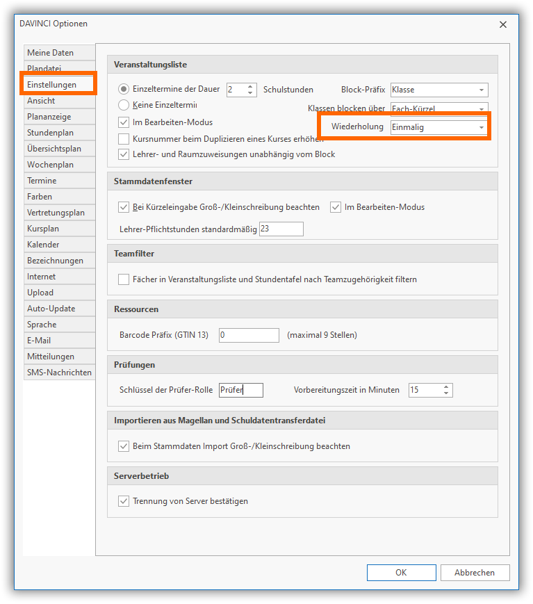Veranstaltungsliste Veranstaltungsliste