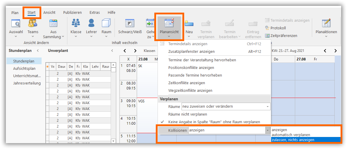 Stundenplan Stundenplan