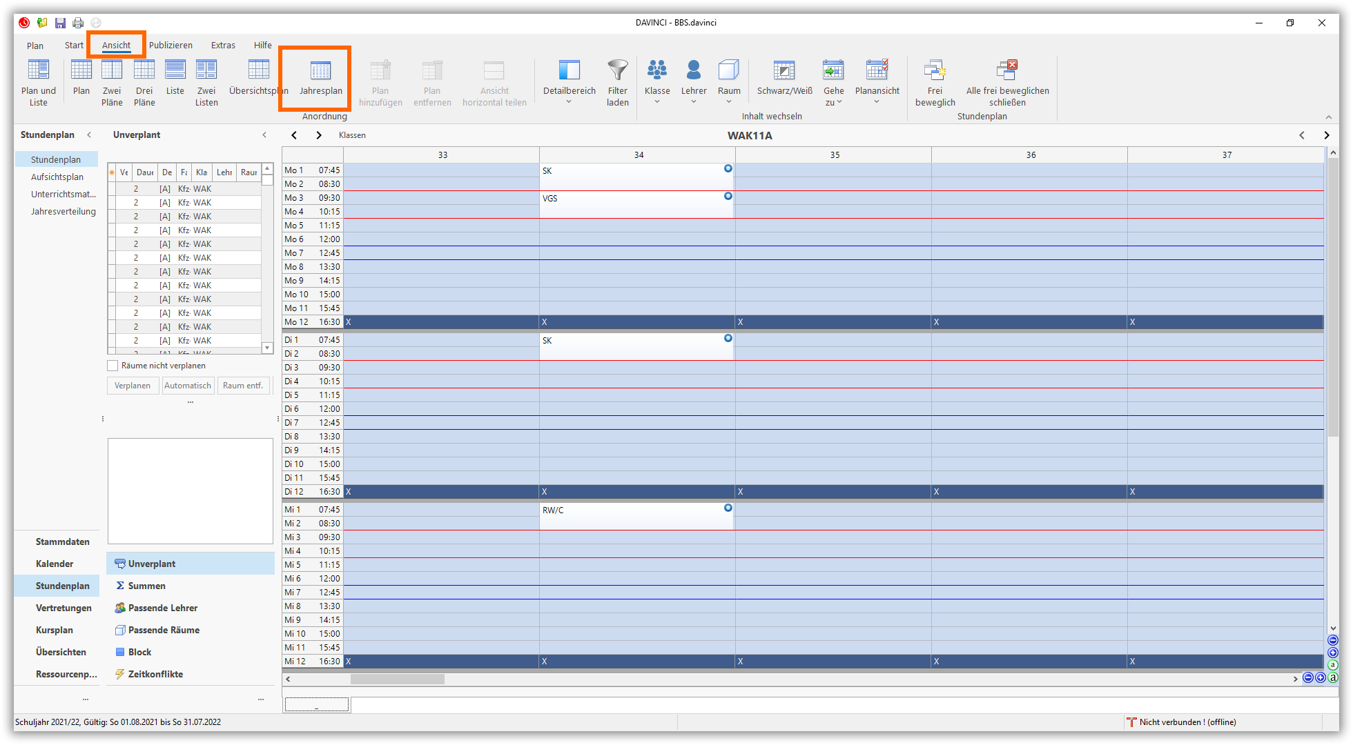 Jahresplan Jahresplan