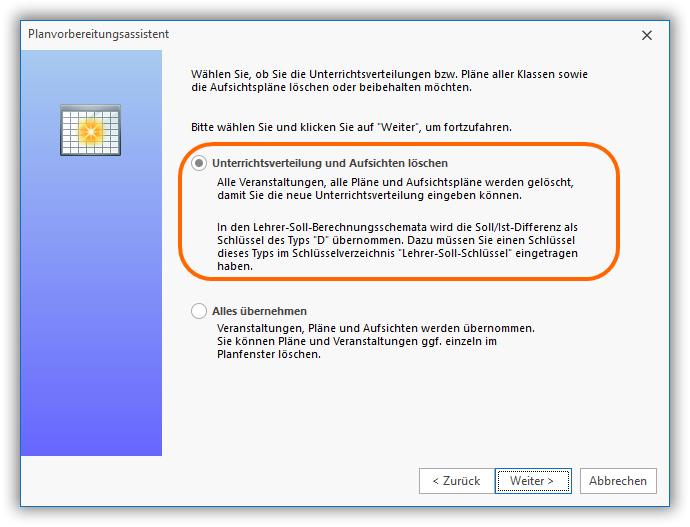 Planvorbereitungsassistent Planvorbereitungsassistent