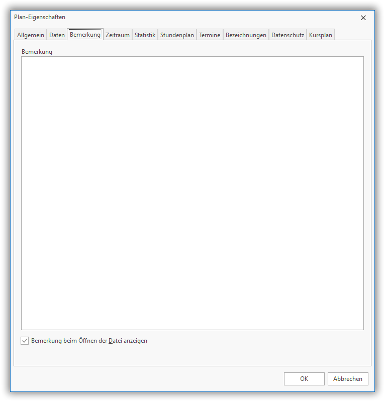 Planeigenschaften Planeigenschaften