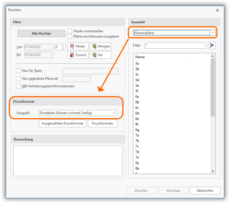 Druckformat Druckformat