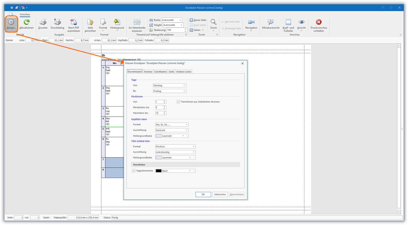Design anpassen Design anpassen