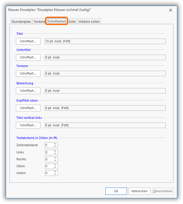 Schriftarten Schriftarten