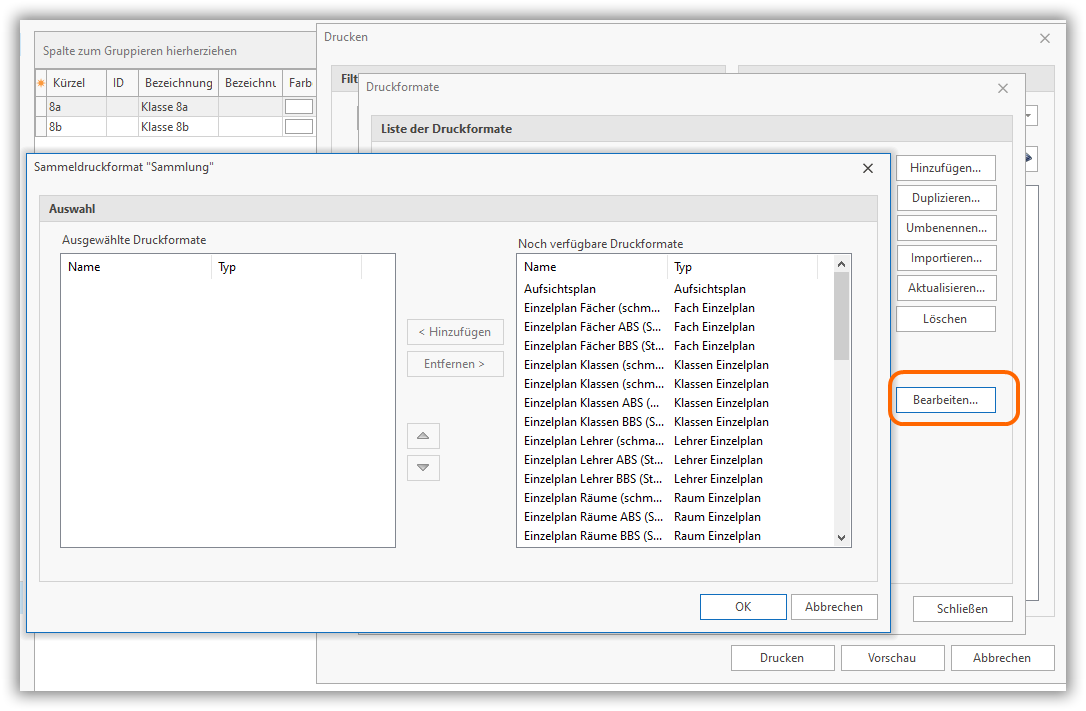 Sammeldruckformate Sammeldruckformate