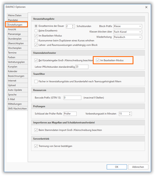 Liste bearbeiten Liste bearbeiten
