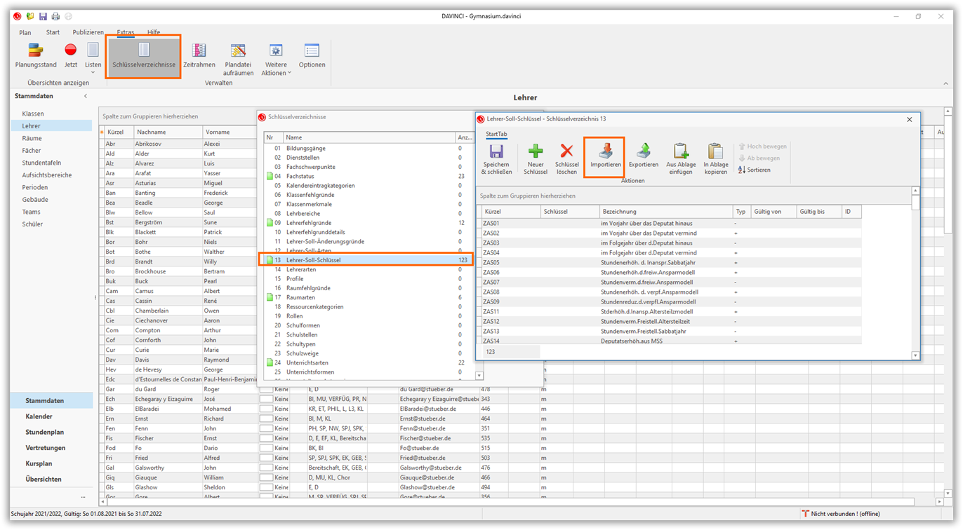 Lehrer-Soll-Schlüssel Lehrer-Soll-Schlüssel