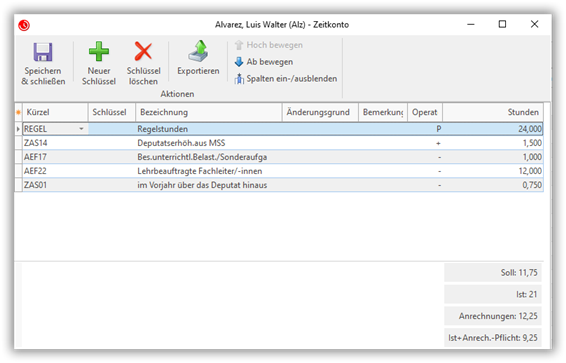 Zeitkonto bearbeiten Zeitkonto bearbeiten