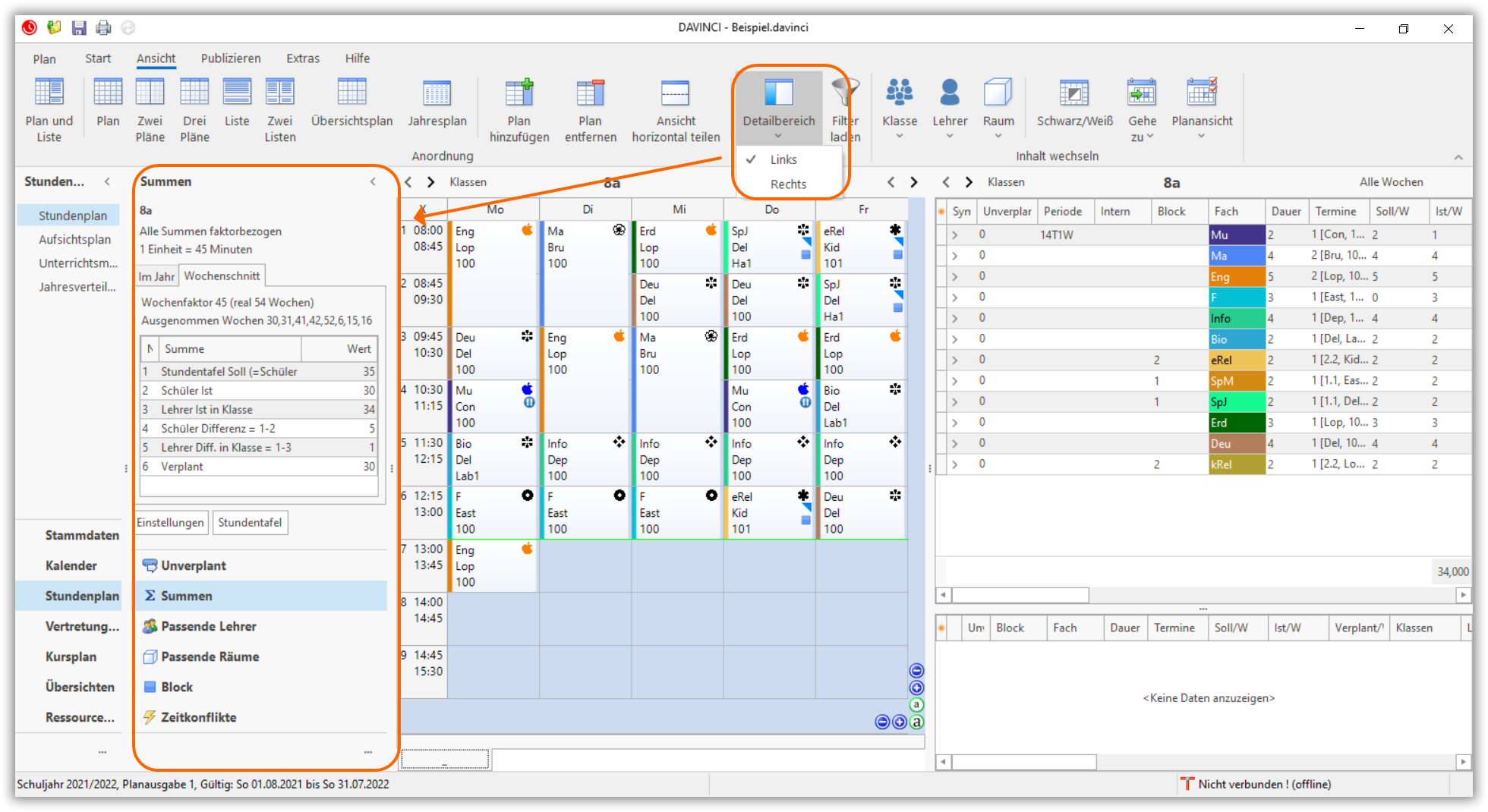 Detailbereich Detailbereich