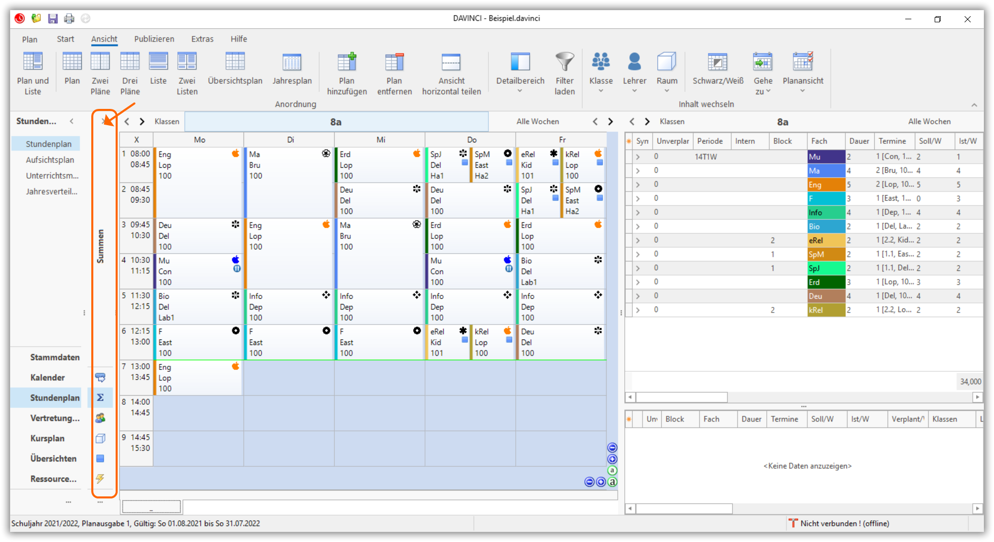 Detailbereich Detailbereich