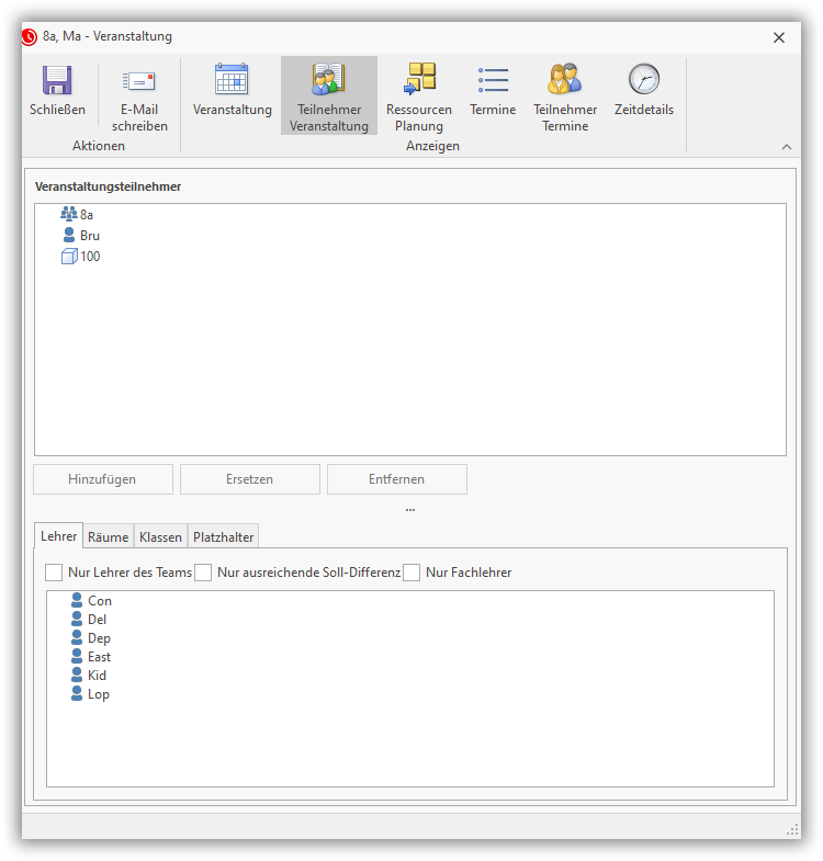 Teilnehmer Veranstaltung Teilnehmer Veranstaltung