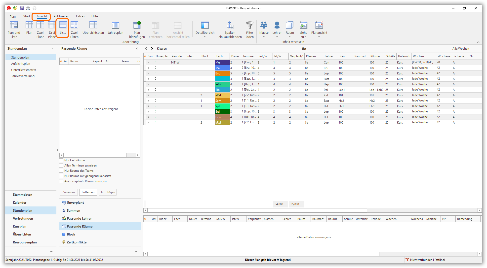 Ansicht Liste Ansicht Liste