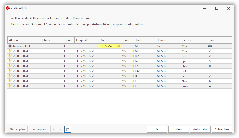Terminkollisionen Terminkollisionen