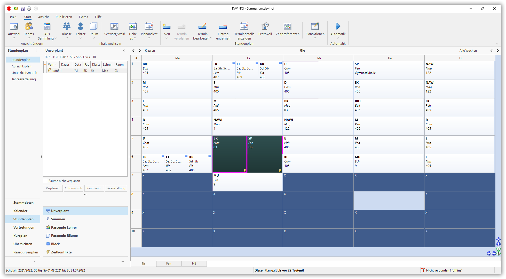 Zeitkonflikte Zeitkonflikte