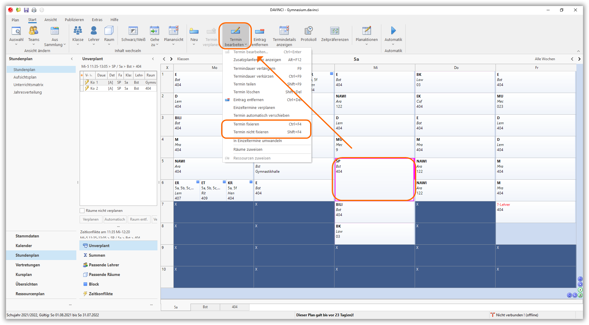 Termin fixieren Termin fixieren