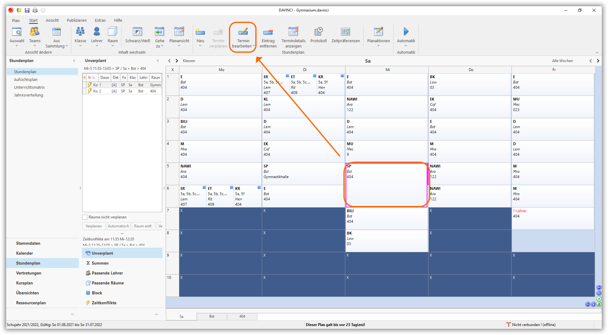 Termin bearbeiten Termin bearbeiten