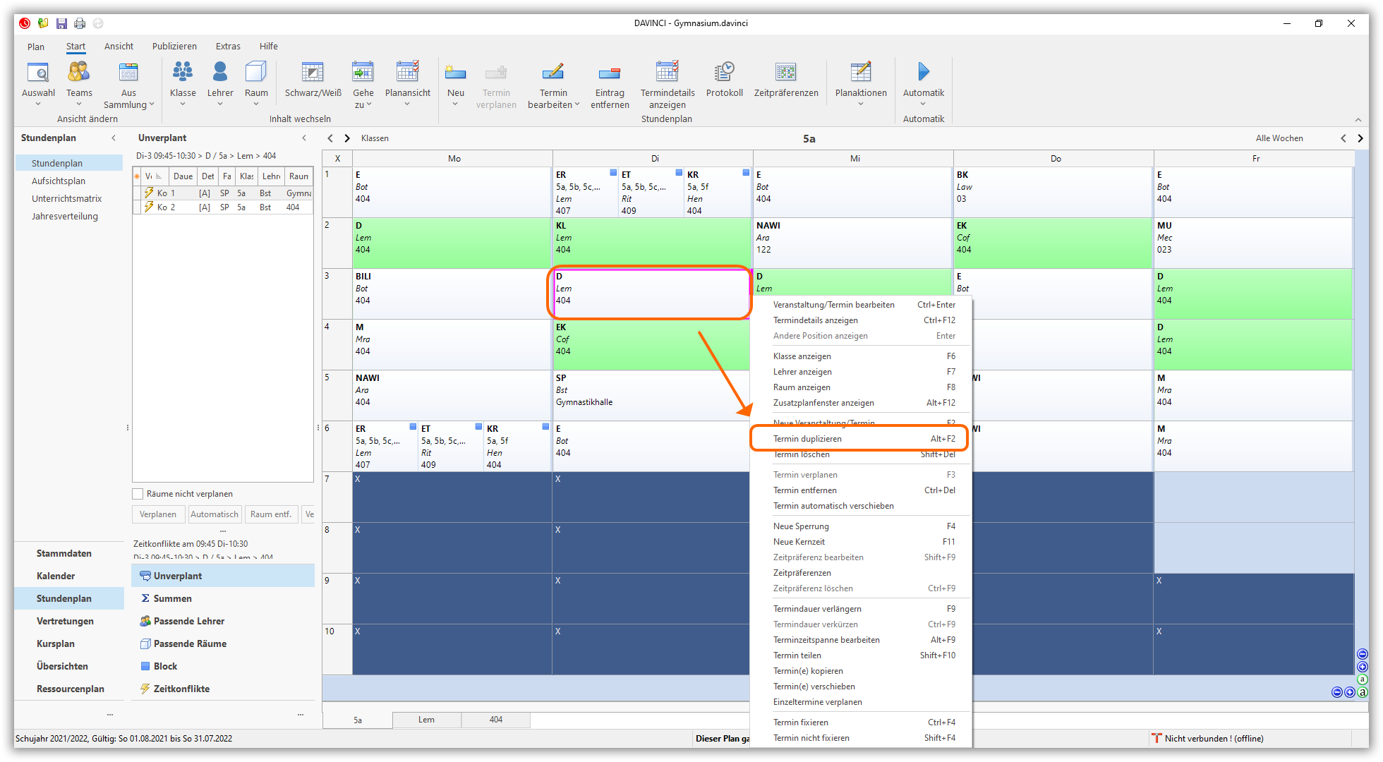 Termin duplizieren Termin duplizieren