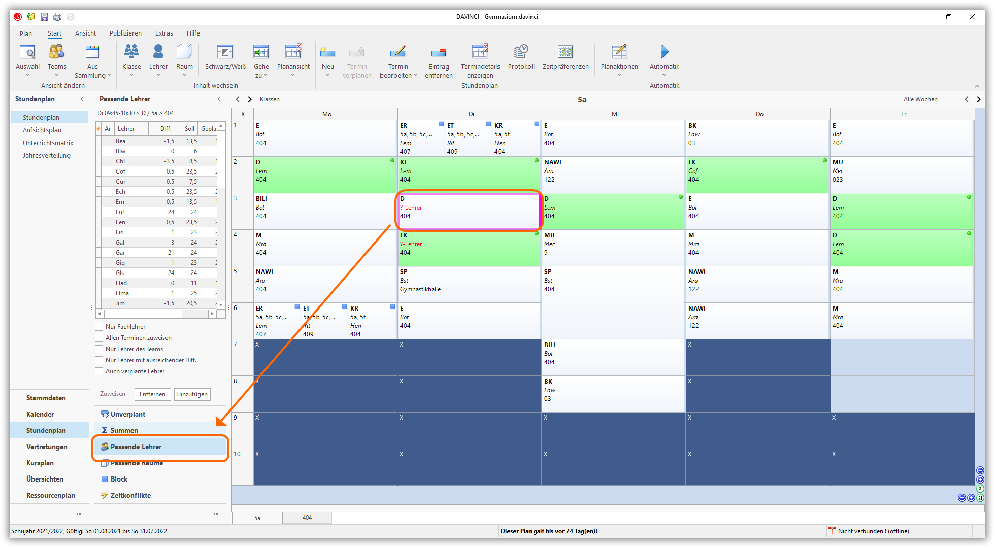 Lehrer zuweisen Lehrer zuweisen