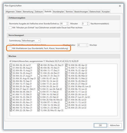 Wertfaktoren Wertfaktoren