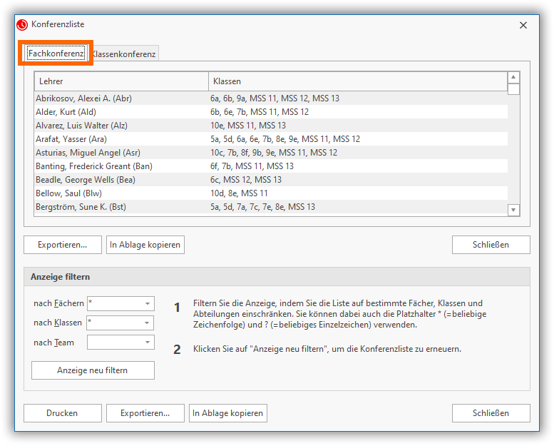 Fachkonferenz Fachkonferenz