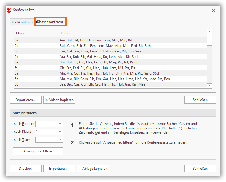 Klassenkonferenz Klassenkonferenz