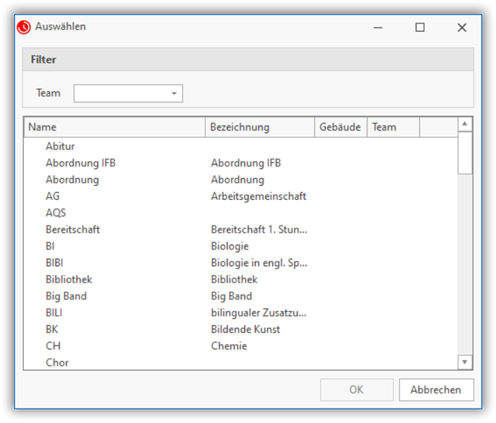 Unterrichtsfach ändern Unterrichtsfach ändern