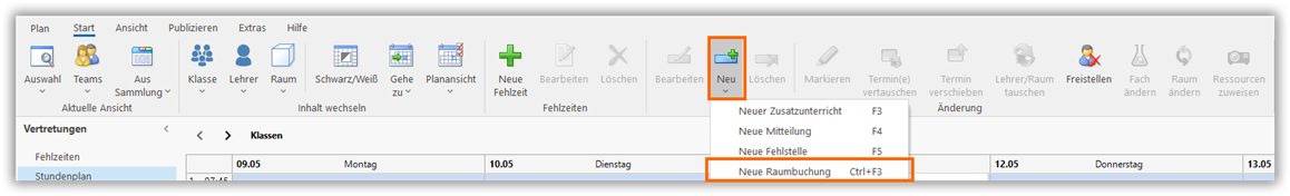 Raumbuchung Raumbuchung