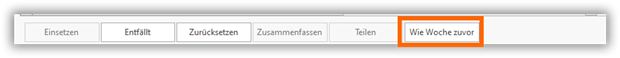 Wie Woche zuvor Wie Woche zuvor