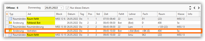 Fachänderung Fachänderung