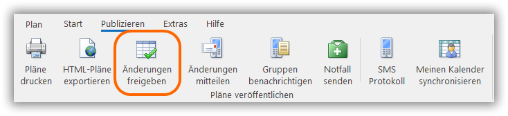 Änderungen freigeben Änderungen freigeben